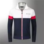 tommy hilfiger veste hiver zip 1663 blanc bleu